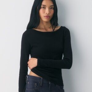 Aritzia HomeStretch™ Rib Airwave Boatneck Longsleeve